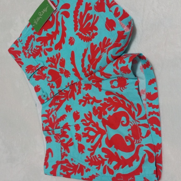 Lilly Pulitzer Callahan Shorts in Shorely Blue Don't Be Shellfish NWT - Picture 4 of 13